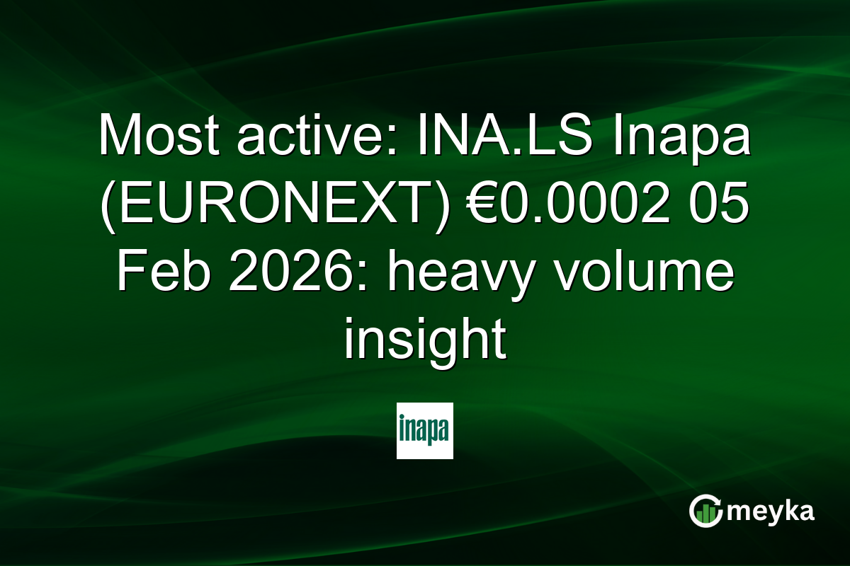 Most active: INA.LS Inapa (EURONEXT) €0.0002 05 Feb 2026: heavy volume insight