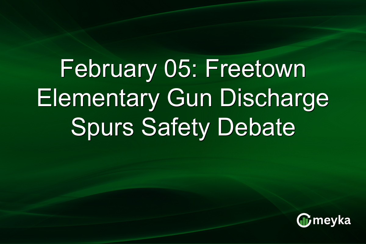 February 05: Freetown Elementary Gun Discharge Spurs Safety Debate