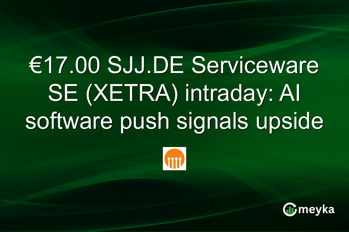€17.00 SJJ.DE Serviceware SE (XETRA) intraday: AI software push signals upside