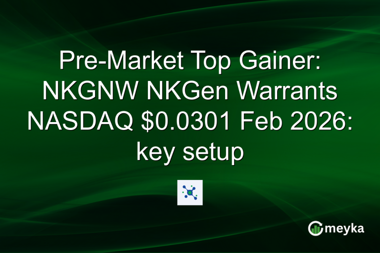 Pre-Market Top Gainer: NKGNW NKGen Warrants NASDAQ $0.0301 Feb 2026: key setup