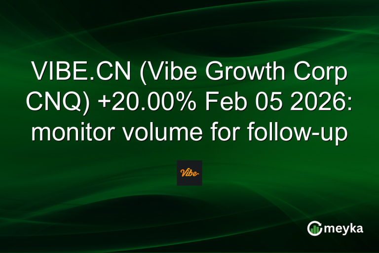 VIBE.CN (Vibe Growth Corp CNQ) +20.00% Feb 05 2026: monitor volume for follow-up