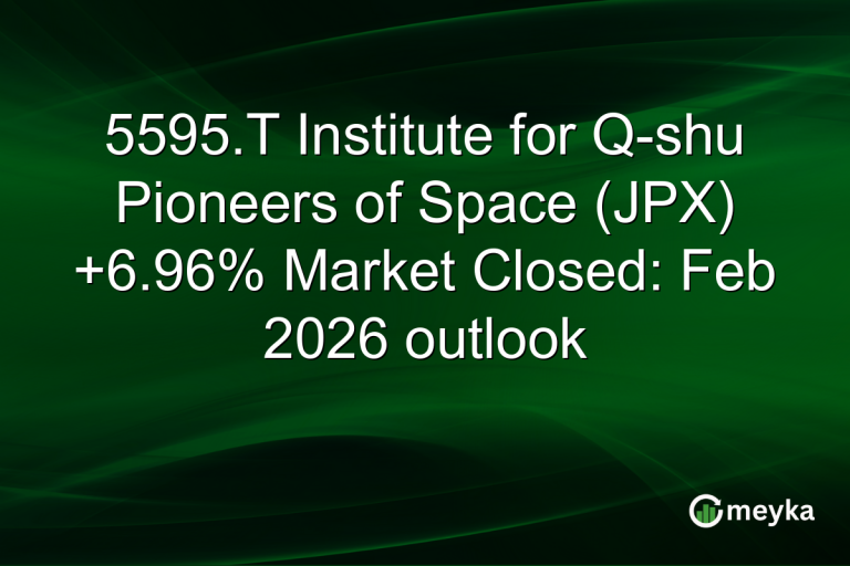 5595.T Institute for Q-shu Pioneers of Space (JPX) +6.96% Market Closed: Feb 2026 outlook