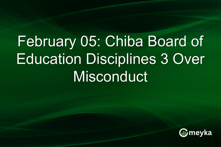 February 05: Chiba Board of Education Disciplines 3 Over Misconduct