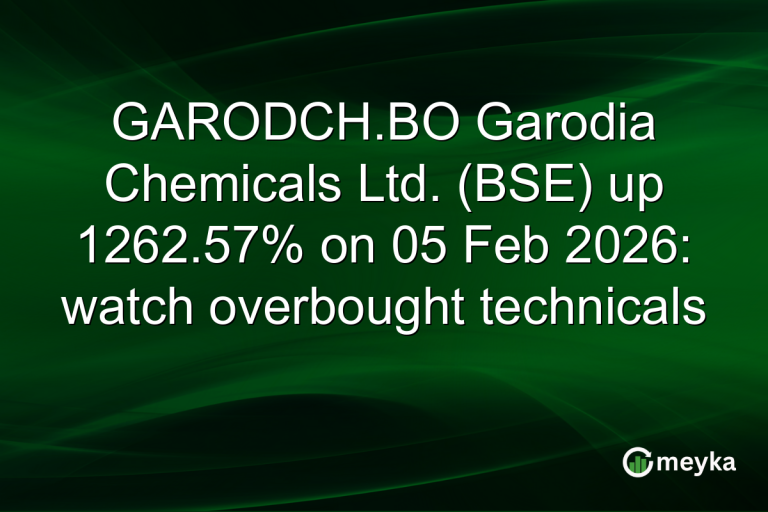 GARODCH.BO Garodia Chemicals Ltd. (BSE) up 1262.57% on 05 Feb 2026: watch overbought technicals