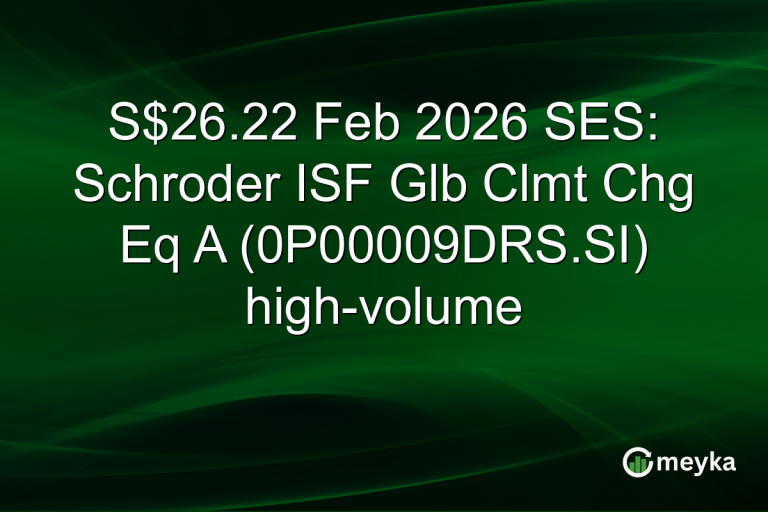 S$26.22 Feb 2026 SES: Schroder ISF Glb Clmt Chg Eq A (0P00009DRS.SI) high-volume