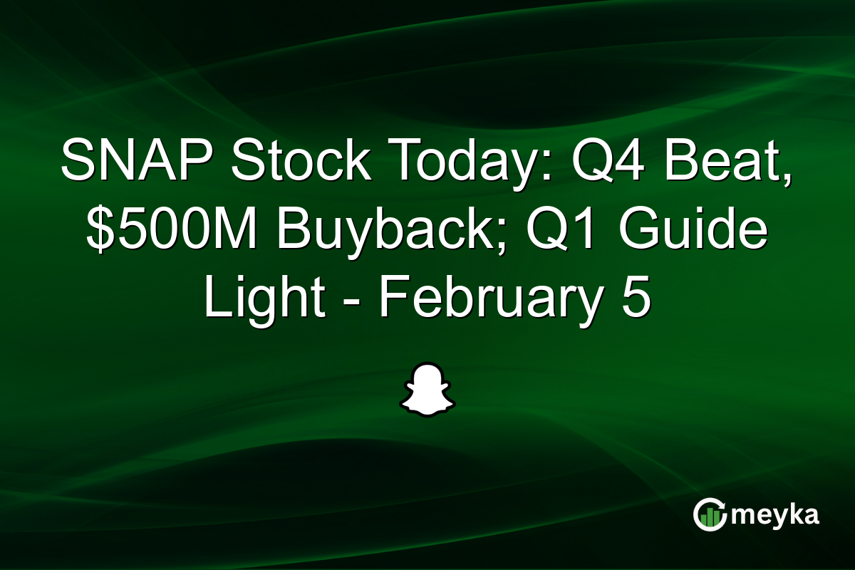 SNAP Stock Today: Q4 Beat, $500M Buyback; Q1 Guide Light - February 5
