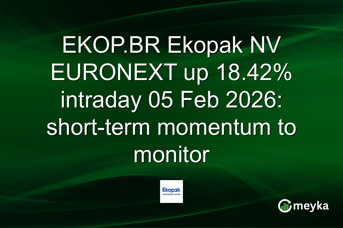 EKOP.BR Ekopak NV EURONEXT up 18.42% intraday 05 Feb 2026: short-term momentum to monitor