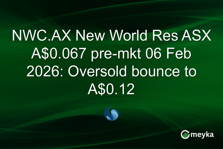 NWC.AX New World Res ASX A$0.067 pre-mkt 06 Feb 2026: Oversold bounce to A$0.12