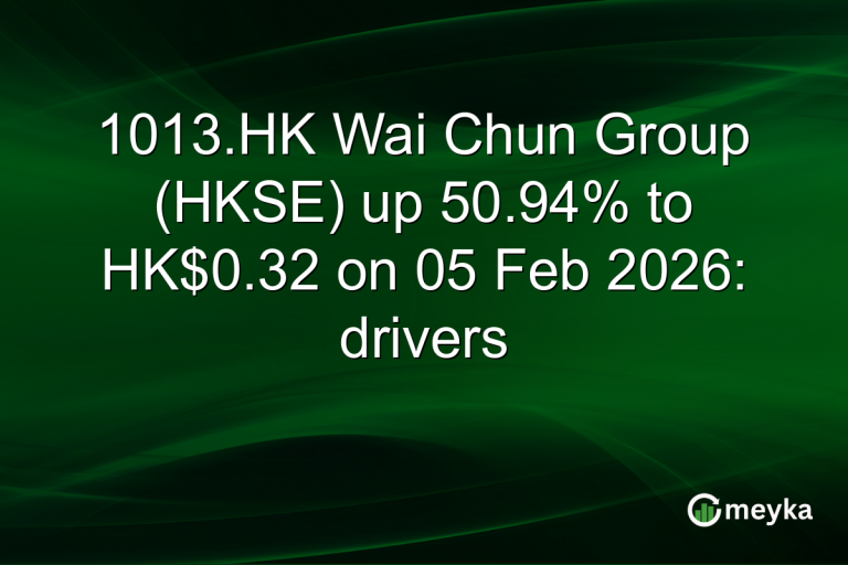 1013.HK Wai Chun Group (HKSE) up 50.94% to HK$0.32 on 05 Feb 2026: drivers