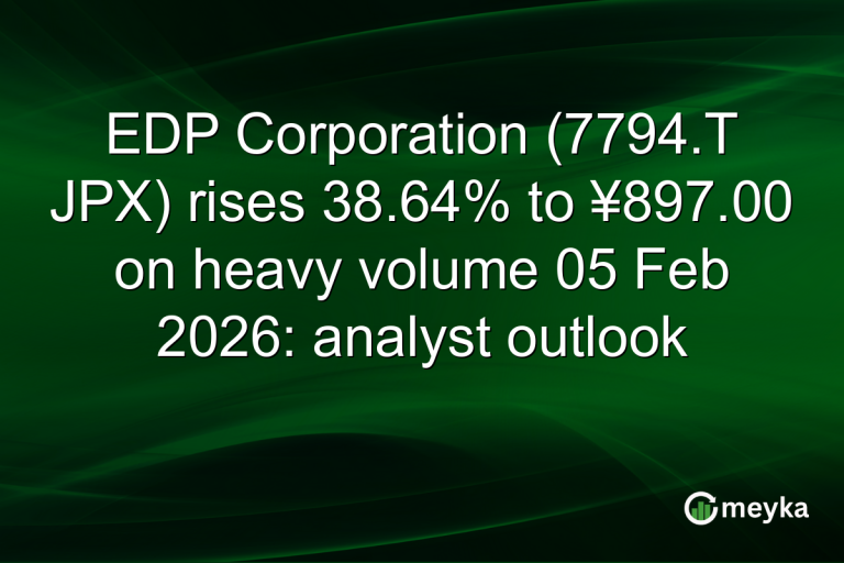 EDP Corporation (7794.T JPX) rises 38.64% to ¥897.00 on heavy volume 05 Feb 2026: analyst outlook