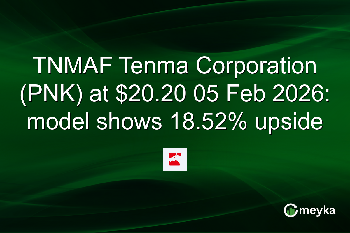 TNMAF Tenma Corporation (PNK) at $20.20 05 Feb 2026: model shows 18.52% upside