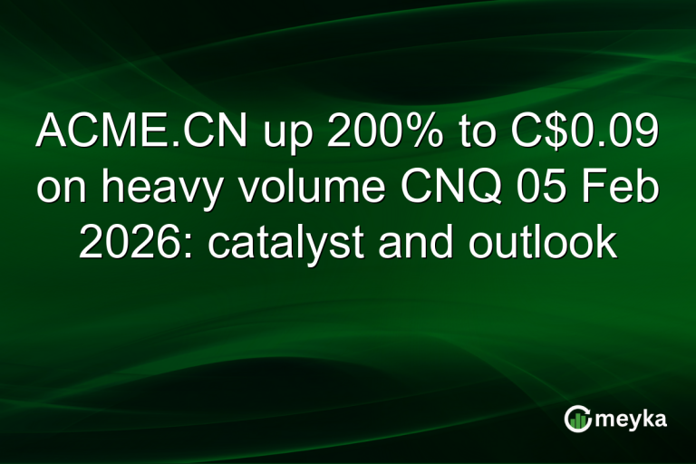 ACME.CN up 200% to C$0.09 on heavy volume CNQ 05 Feb 2026: catalyst and outlook