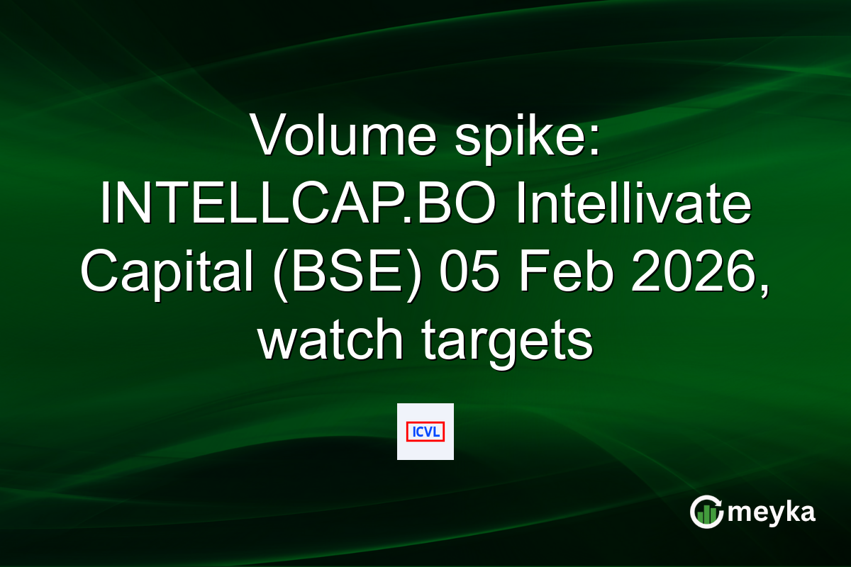 Volume spike: INTELLCAP.BO Intellivate Capital (BSE) 05 Feb 2026, watch targets