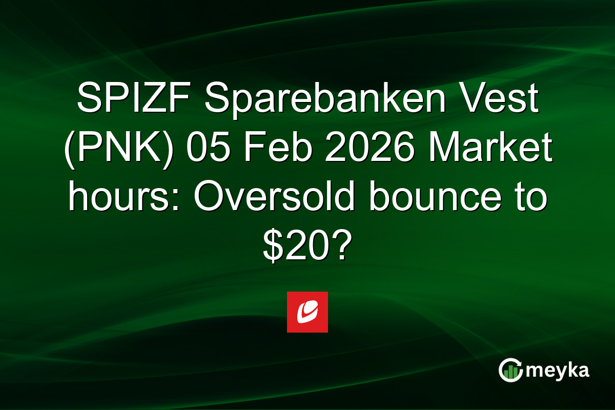 SPIZF Sparebanken Vest (PNK) 05 Feb 2026 Market hours: Oversold bounce to $20?