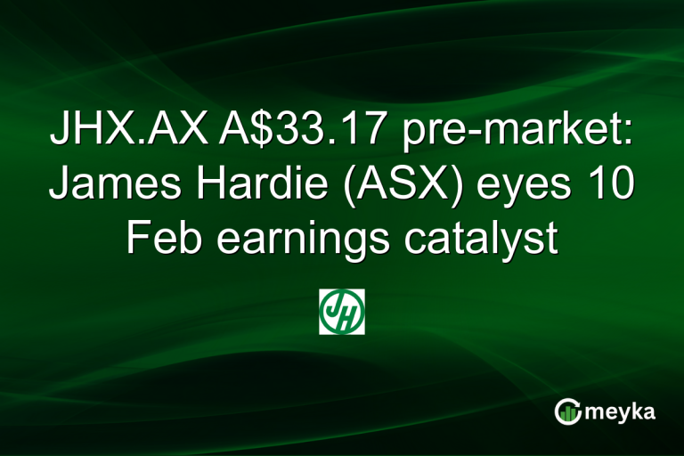 JHX.AX A$33.17 pre-market: James Hardie (ASX) eyes 10 Feb earnings catalyst