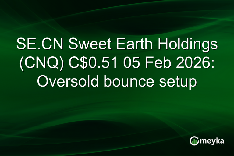 SE.CN Sweet Earth Holdings (CNQ) C$0.51 05 Feb 2026: Oversold bounce setup