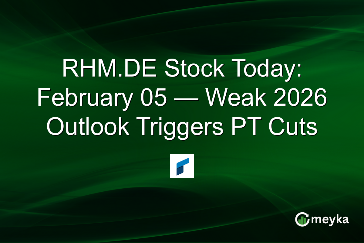 RHM.DE Stock Today: February 05 — Weak 2026 Outlook Triggers PT Cuts