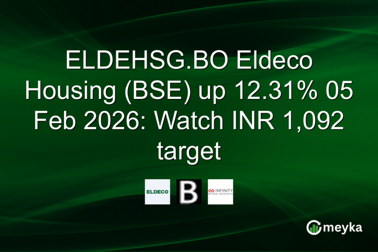 ELDEHSG.BO Eldeco Housing (BSE) up 12.31% 05 Feb 2026: Watch INR 1,092 target