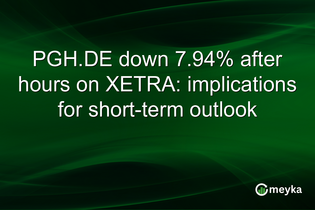 PGH.DE down 7.94% after hours on XETRA: implications for short-term outlook