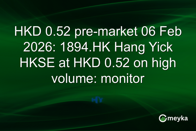 HKD 0.52 pre-market 06 Feb 2026: 1894.HK Hang Yick HKSE at HKD 0.52 on high volume: monitor