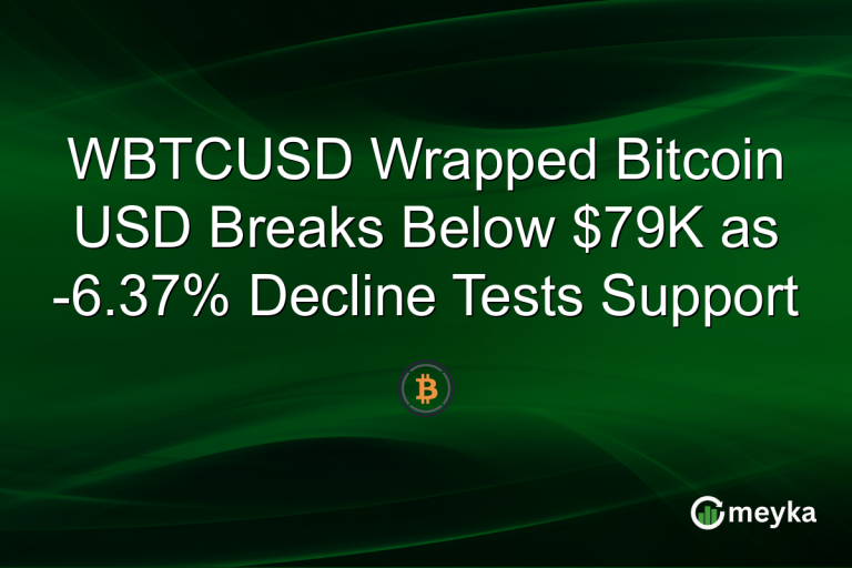 WBTCUSD Wrapped Bitcoin USD Breaks Below $79K as -6.37% Decline Tests Support