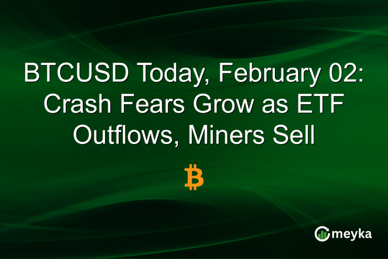 BTCUSD Today, February 02: Crash Fears Grow as ETF Outflows, Miners Sell