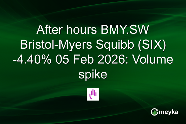 After hours BMY.SW Bristol-Myers Squibb (SIX) -4.40% 05 Feb 2026: Volume spike