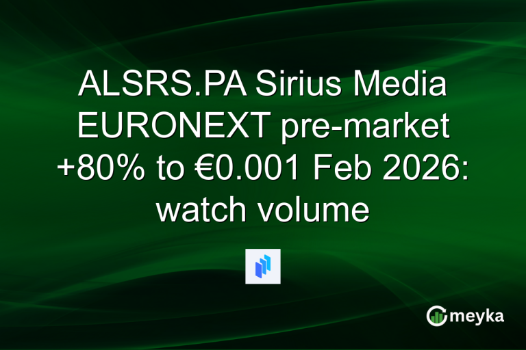 ALSRS.PA Sirius Media EURONEXT pre-market +80% to €0.001 Feb 2026: watch volume