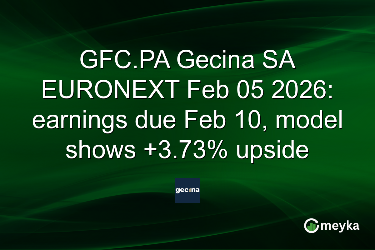 GFC.PA Gecina SA EURONEXT Feb 05 2026: earnings due Feb 10, model shows +3.73% upside