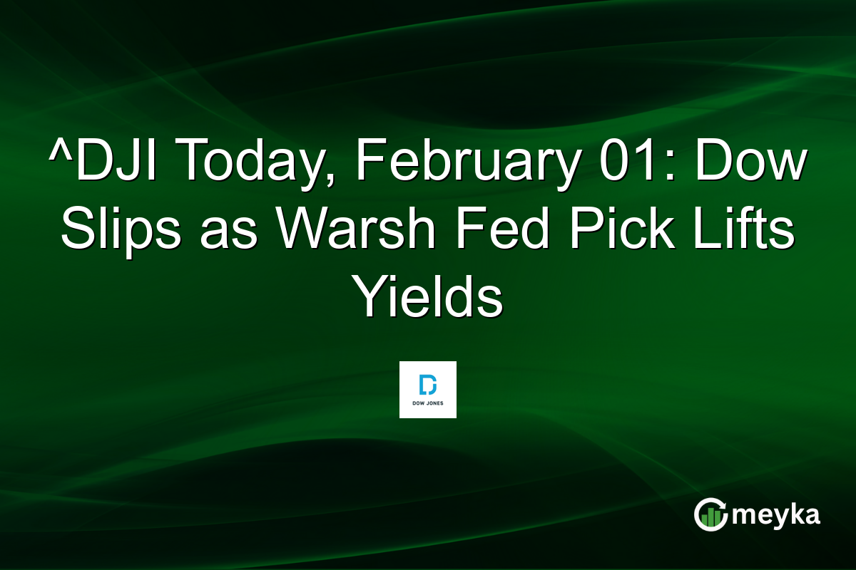 ^DJI Today, February 01: Dow Slips as Warsh Fed Pick Lifts Yields