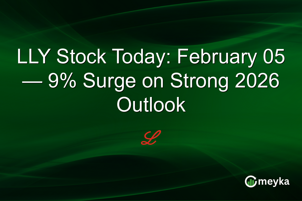 LLY Stock Today: February 05 — 9% Surge on Strong 2026 Outlook