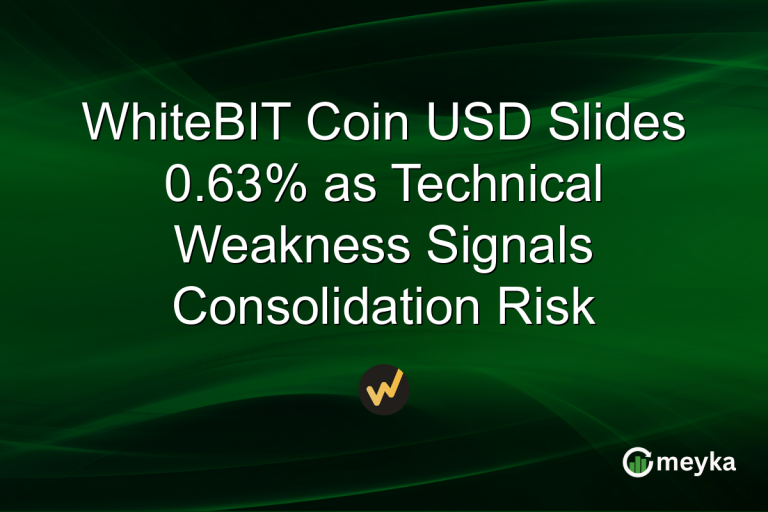 WhiteBIT Coin USD Slides 0.63% as Technical Weakness Signals Consolidation Risk