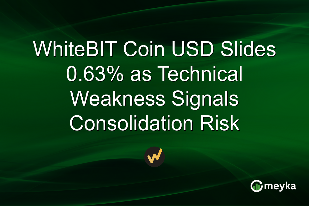 WhiteBIT Coin USD Slides 0.63% as Technical Weakness Signals Consolidation Risk