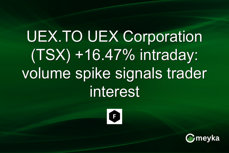UEX.TO UEX Corporation (TSX) +16.47% intraday: volume spike signals trader interest