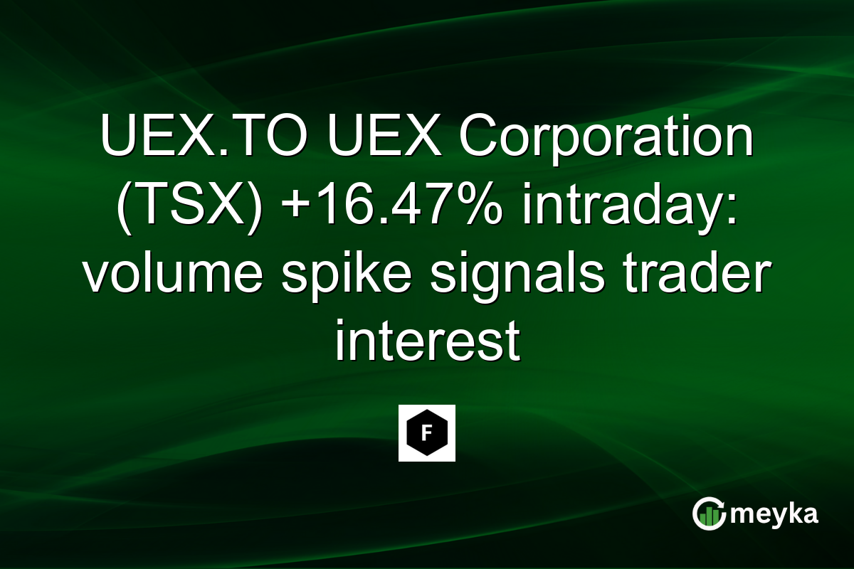 UEX.TO UEX Corporation (TSX) +16.47% intraday: volume spike signals trader interest