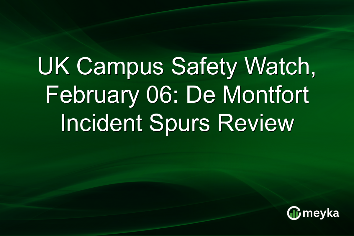 UK Campus Safety Watch, February 06: De Montfort Incident Spurs Review