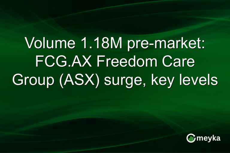 Volume 1.18M pre-market: FCG.AX Freedom Care Group (ASX) surge, key levels