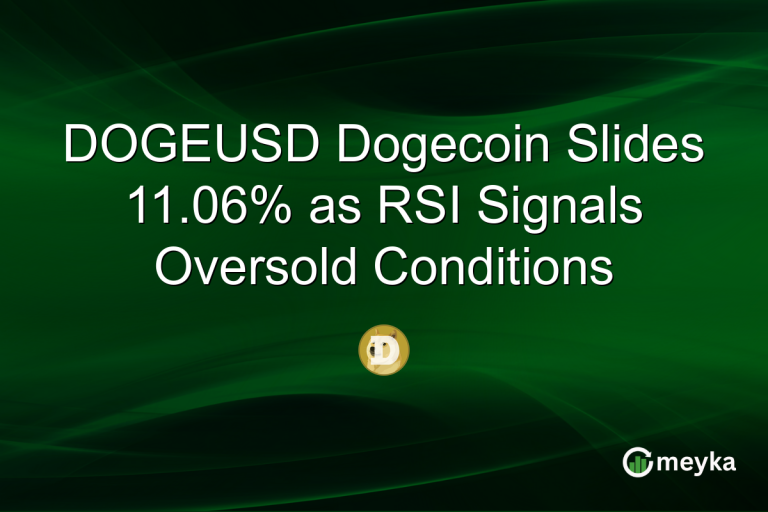 DOGEUSD Dogecoin Slides 11.06% as RSI Signals Oversold Conditions