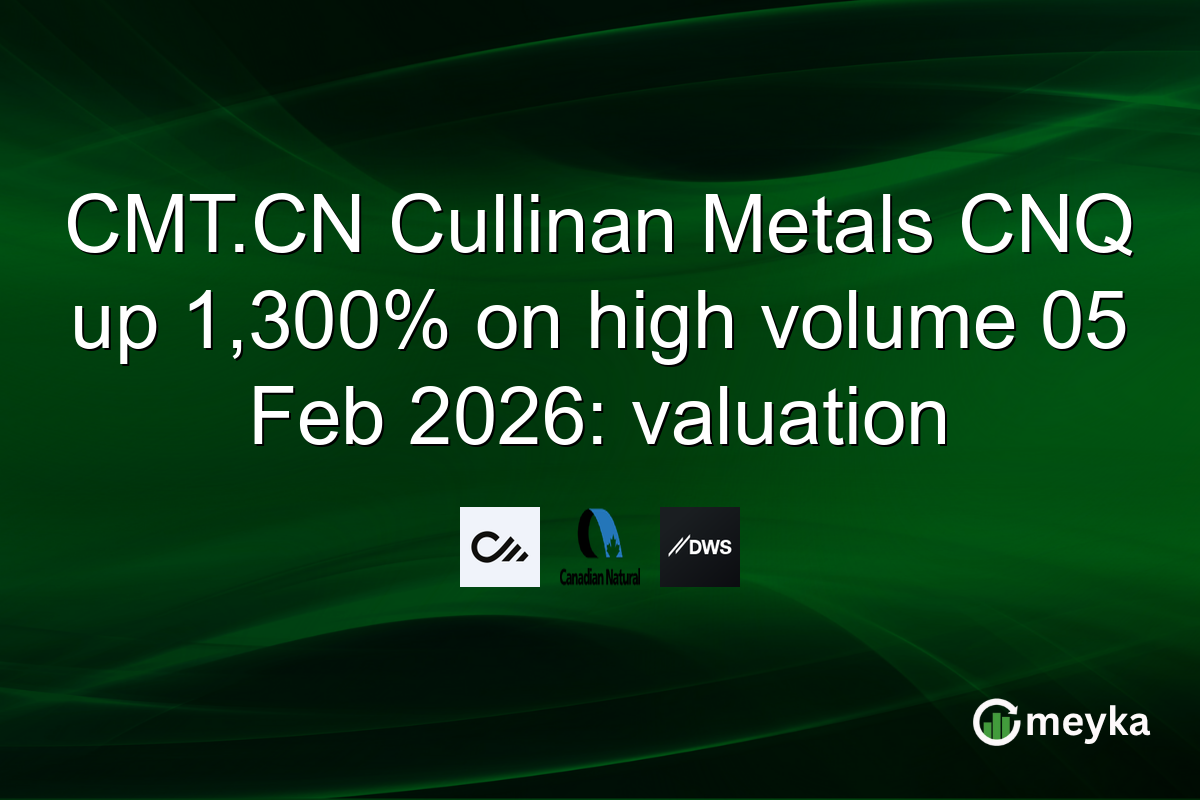 CMT.CN Cullinan Metals CNQ up 1,300% on high volume 05 Feb 2026: valuation