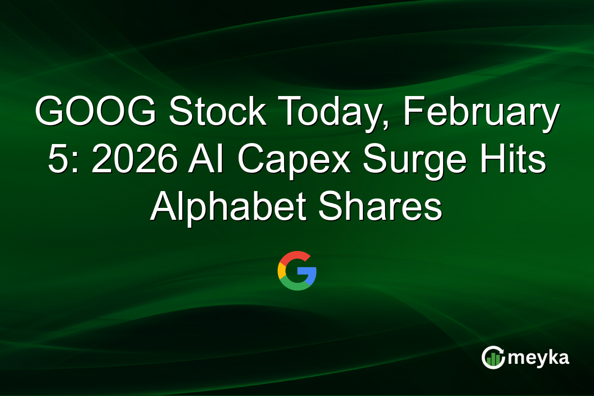 GOOG Stock Today, February 5: 2026 AI Capex Surge Hits Alphabet Shares