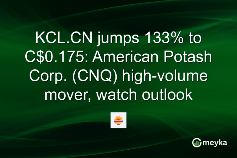 KCL.CN jumps 133% to C$0.175: American Potash Corp. (CNQ) high-volume mover, watch outlook