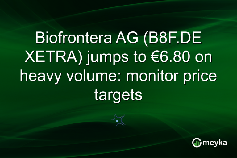 Biofrontera AG (B8F.DE XETRA) jumps to €6.80 on heavy volume: monitor price targets
