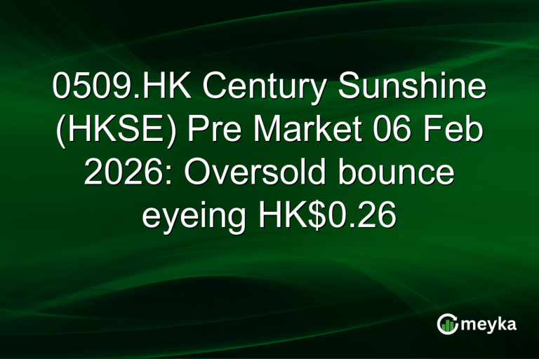 0509.HK Century Sunshine (HKSE) Pre Market 06 Feb 2026: Oversold bounce eyeing HK$0.26