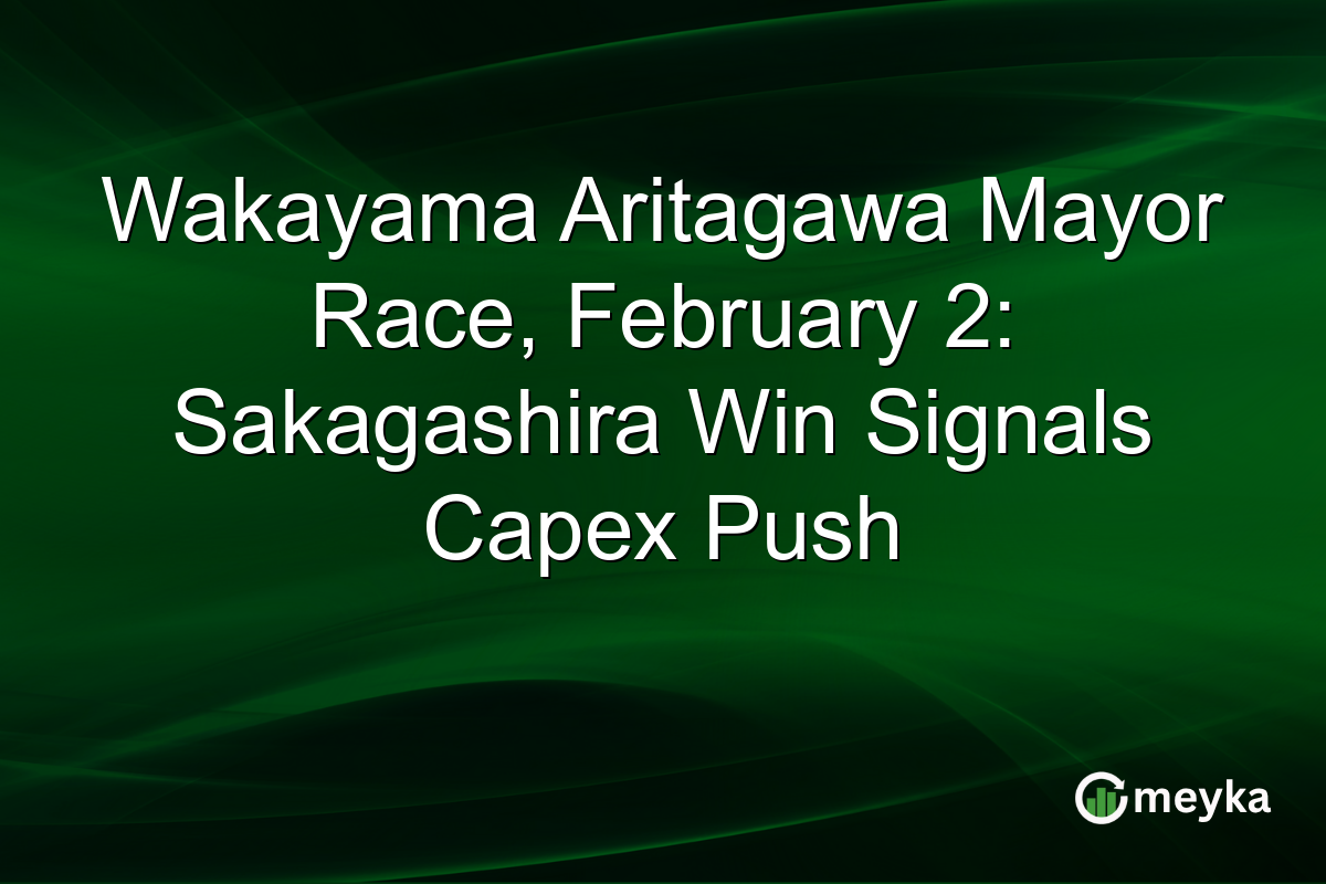 Wakayama Aritagawa Mayor Race, February 2: Sakagashira Win Signals Capex Push