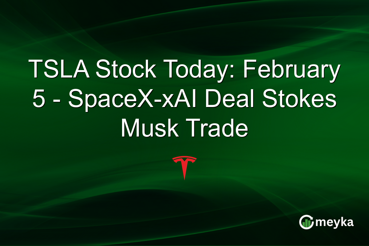 TSLA Stock Today: February 5 - SpaceX-xAI Deal Stokes Musk Trade