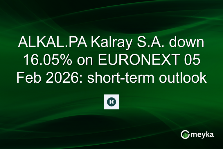 ALKAL.PA Kalray S.A. down 16.05% on EURONEXT 05 Feb 2026: short-term outlook