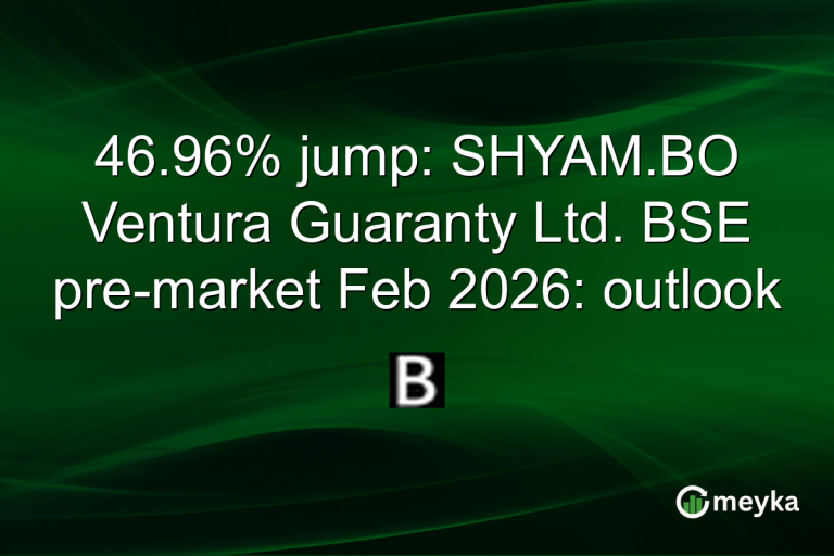 46.96% jump: SHYAM.BO Ventura Guaranty Ltd. BSE pre-market Feb 2026: outlook