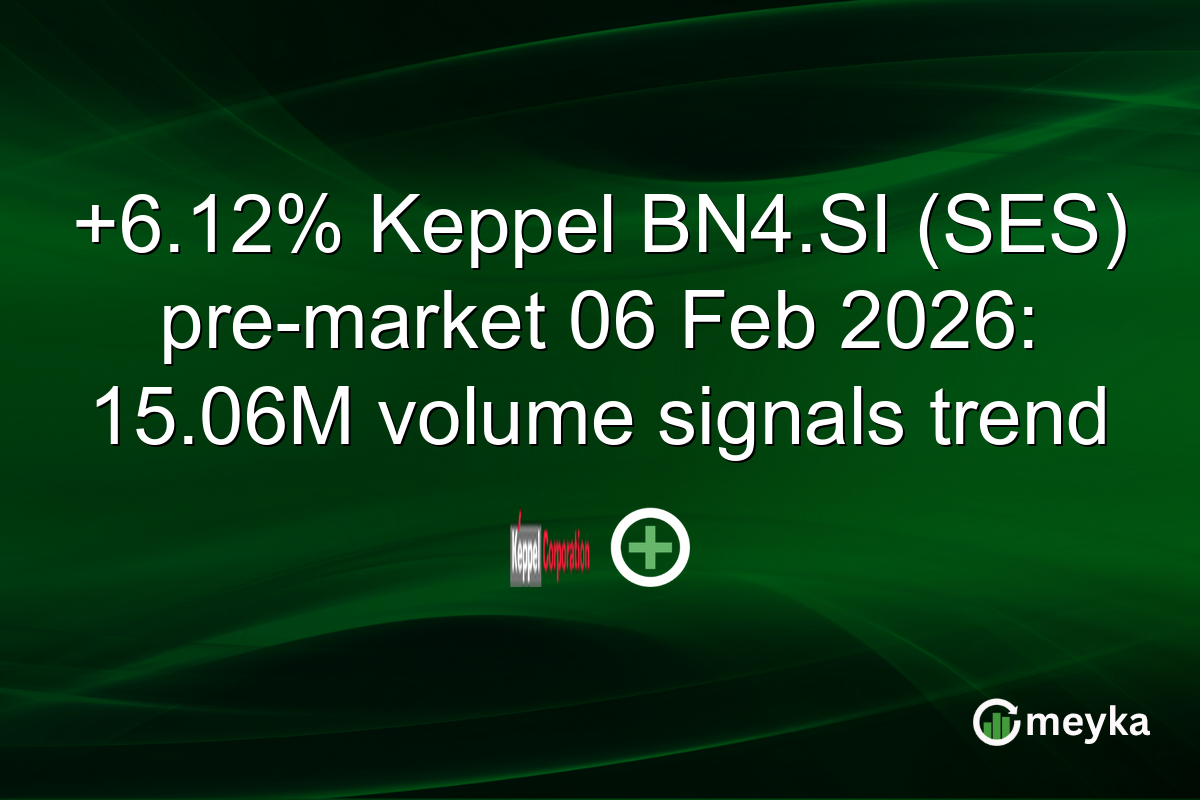 +6.12% Keppel BN4.SI (SES) pre-market 06 Feb 2026: 15.06M volume signals trend