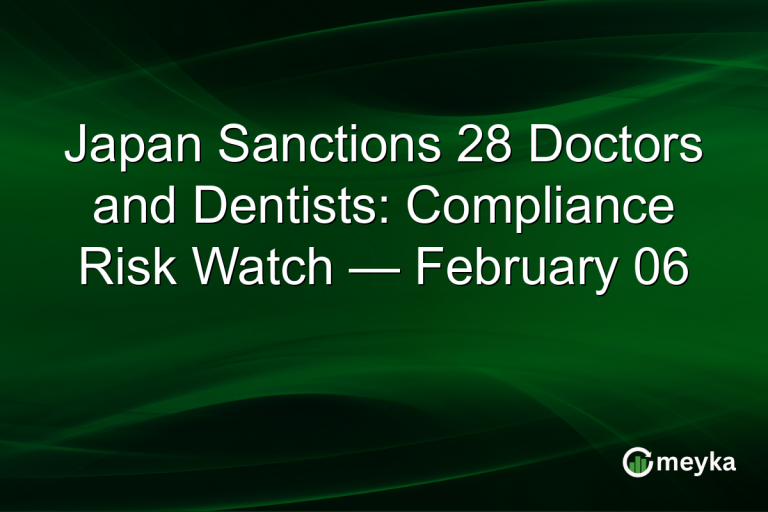 Japan Sanctions 28 Doctors and Dentists: Compliance Risk Watch — February 06