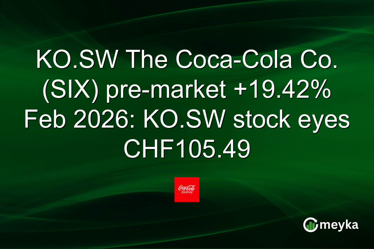 KO.SW The Coca-Cola Co. (SIX) pre-market +19.42% Feb 2026: KO.SW stock eyes CHF105.49